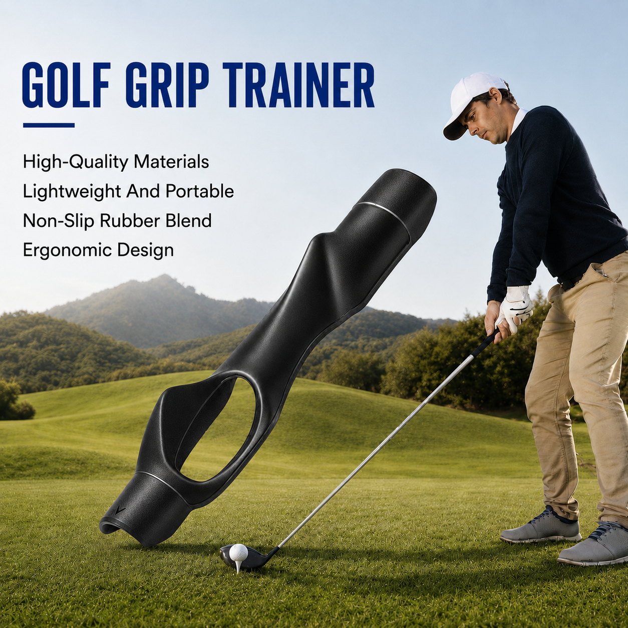 MOSTY Golf Grip Trainer | Improve Grip, Swing Consistency & Muscle Memory