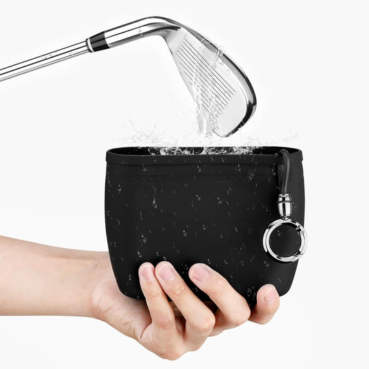 MOSTY Portable Golf Club and Ball Cleaner Bag - Scratch-Free Silicone Liner