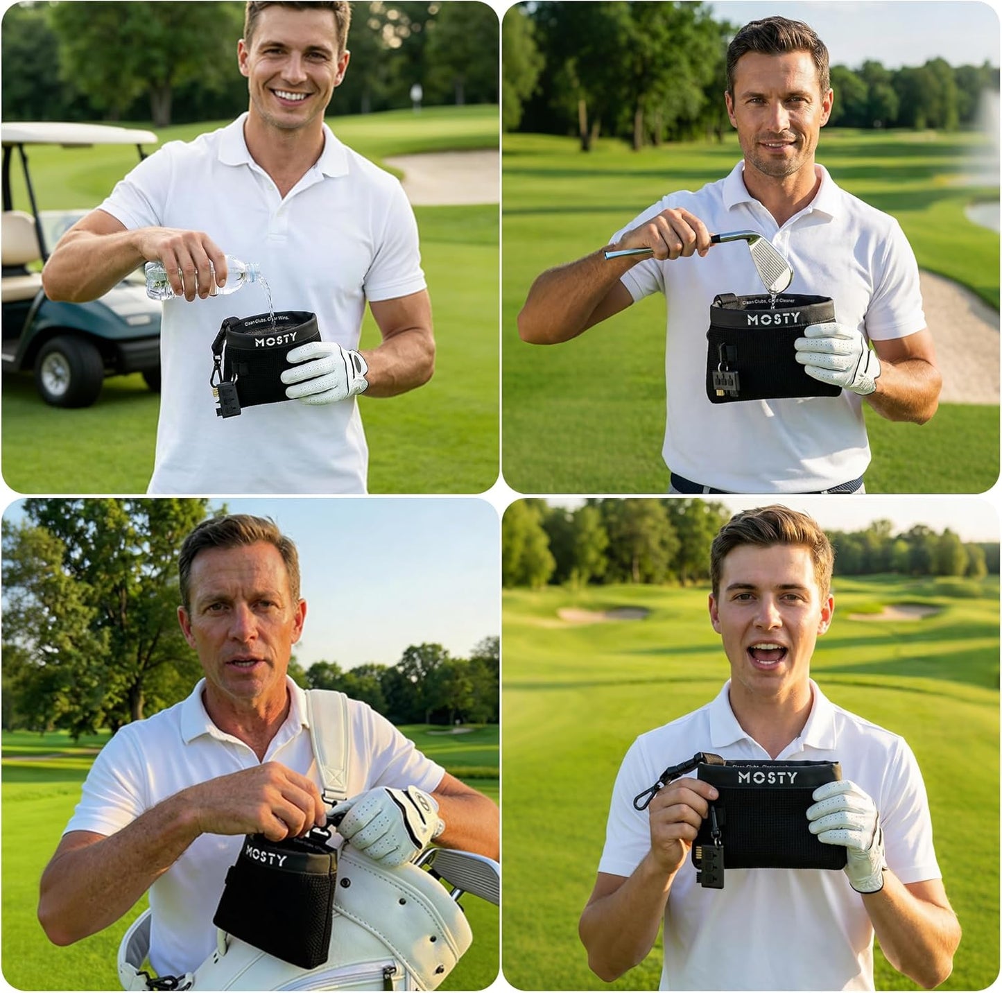 MOSTY Golf Club & Ball Cleaner Bag