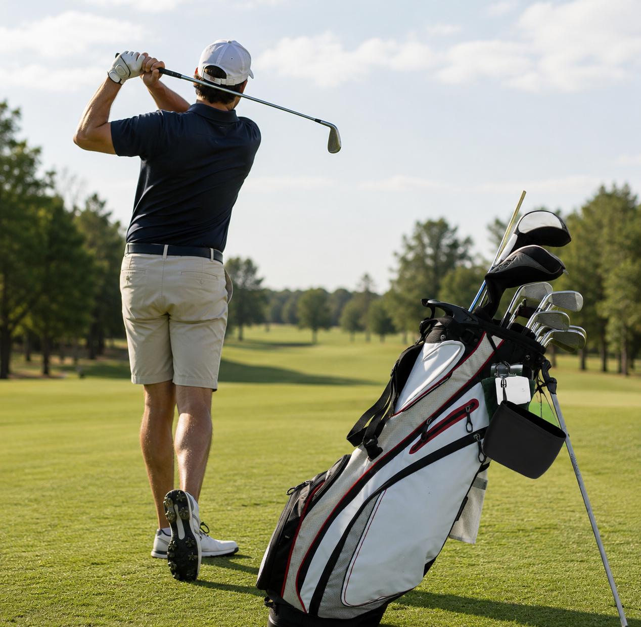 MOSTY Portable Golf Club and Ball Cleaner Bag - Scratch-Free Silicone Liner